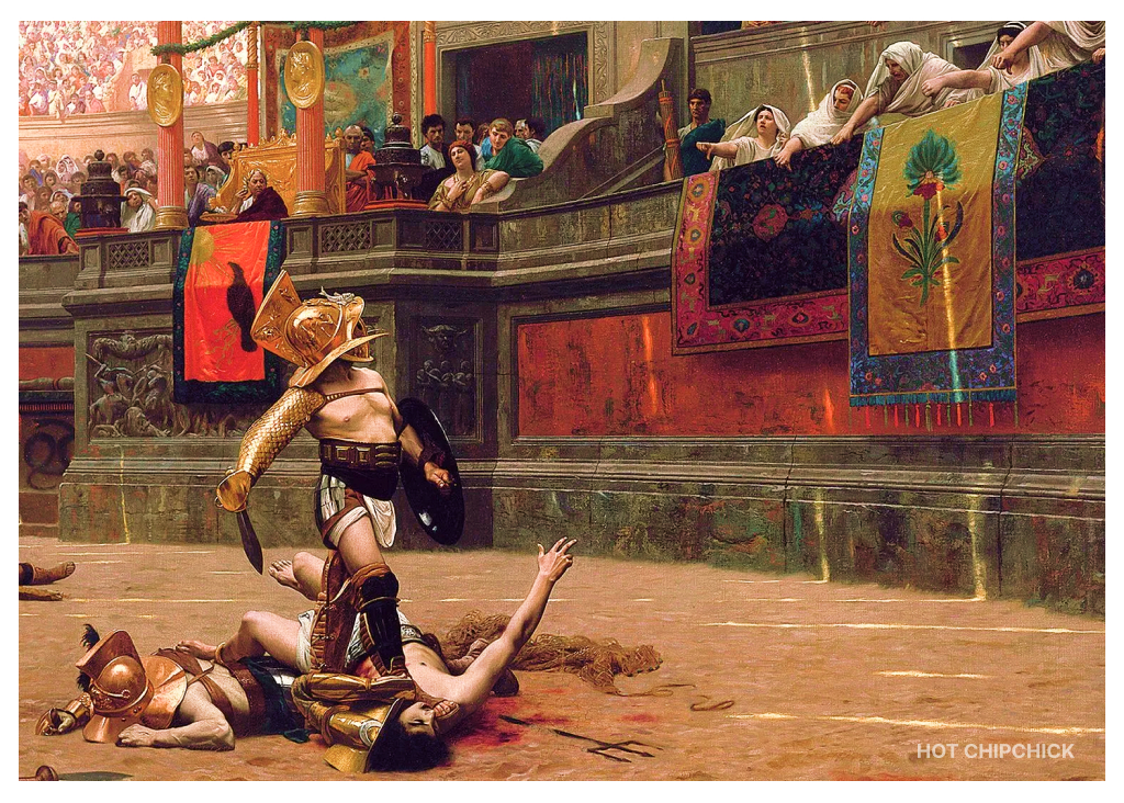 gladiator fights are often seen as a hallmark of Roman culture